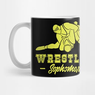 Wrestling Sophomore for High School College Sophomore Wrestlers Mug